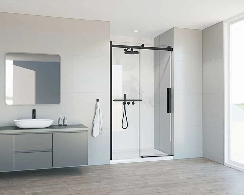 Душевая дверь Vincea Como Soft VDS-1CS110CLB, 1100, черный, стекло прозрачное Душевая дверь Vincea Como Soft VDS-1CS110CLB, 1100, черный, стекло прозрачное