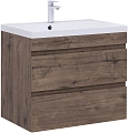 Тумба под раковину Aquanet Нота New 75 дуб веллингтон табак 00334192 подвесная Тумба под раковину Aquanet Нота New 75 дуб веллингтон табак 00334192 подвесная