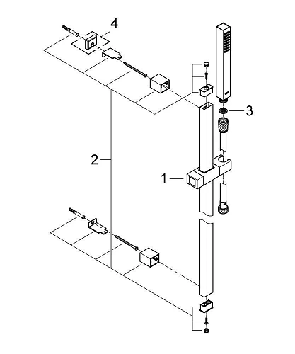 Душевой гарнитур GROHE Euphoria Cube (Душевая лейка, штанга 900 мм, шланг 1750 мм), хром (27700000) Душевой гарнитур GROHE Euphoria Cube (Душевая лейка, штанга 900 мм, шланг 1750 мм), хром (27700000)