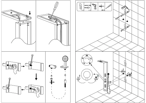 Душевая панель Taliente S04C 150x20см, хром TA-G-S04C+s Душевая панель Taliente S04C 150x20см, хром TA-G-S04C+s