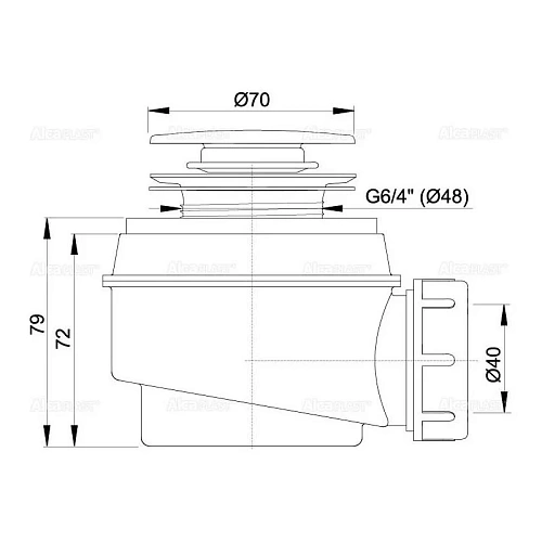 Сифон для поддона AlcaPlast A466-50 Click Clack 50 мм Сифон для поддона AlcaPlast A466-50 Click Clack 50 мм