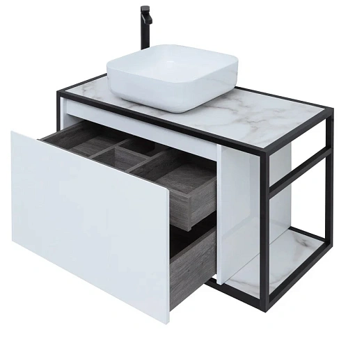 Тумба под раковину Aquanet Nova Lite Loft 90 L белый 00261652 Тумба под раковину Aquanet Nova Lite Loft 90 L белый 00261652