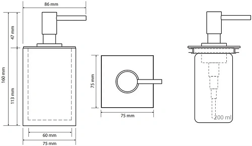 Дозатор жидкого мыла Bemeta GAMMA 145709314 Дозатор жидкого мыла Bemeta GAMMA 145709314