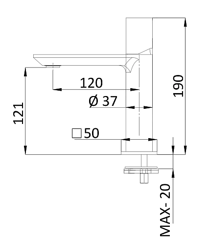 Смеситель для раковины Remer Edge EG512BG, золото брашированное Смеситель для раковины Remer Edge EG512BG, золото брашированное