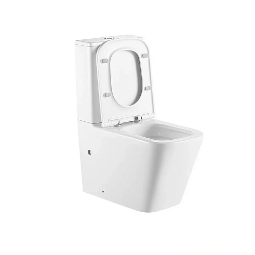 Унитаз напольный ABBER Rechteck AC1210T компакт белый, безободковый, смыв торнадо Унитаз напольный ABBER Rechteck AC1210T компакт белый, безободковый, смыв торнадо