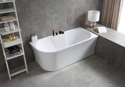 Акриловая ванна ABBER AB9335-1.7 R 170x78 правосторонняя, белая Акриловая ванна ABBER AB9335-1.7 R 170x78 правосторонняя, белая