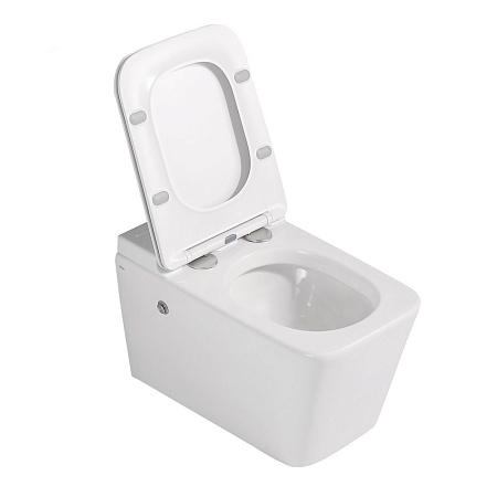 Унитаз подвесной ABBER Rechteck AC1202P белый с импульсным смывом с крышкой микролифт Унитаз подвесной ABBER Rechteck AC1202P белый с импульсным смывом с крышкой микролифт