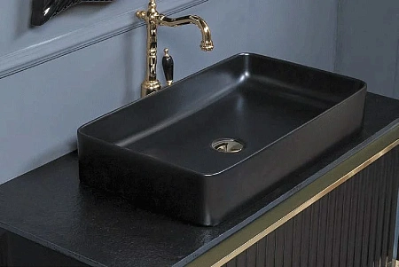 Раковина Boheme керамика прямоугольная Черная VALLESSI 873 Раковина Boheme керамика прямоугольная Черная VALLESSI 873