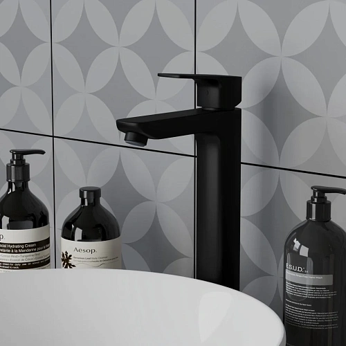 Смеситель для раковины Paini Viva Style P4YO205LL без донного клапана, высокий, черный Смеситель для раковины Paini Viva Style P4YO205LL без донного клапана, высокий, черный