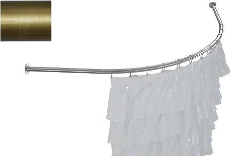 Карниз для ванны Aquanet Capri полукруглый 170x110 латунь 00241504 Карниз для ванны Aquanet Capri полукруглый 170x110 латунь 00241504