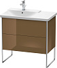 Картинка анонса товара «тумба под раковину duravit xsquare xs446406161 напольная 81 см коричнево-оливковый глянцевый»
