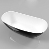 Ванна из искусственного камня WHITECROSS Onyx C 160x75 (черный/белый глянец) искусственный камень 02 0206.160075.10100