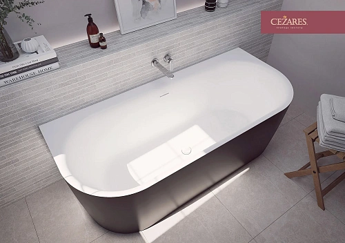Акриловая ванна CEZARES METAURO-INT-Wall-180-80-60-B-W-MATT Акриловая ванна CEZARES METAURO-INT-Wall-180-80-60-B-W-MATT