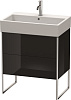 Картинка анонса товара «тумба под раковину duravit xsquare xs447404040 напольная 68 см черный глянцевый»