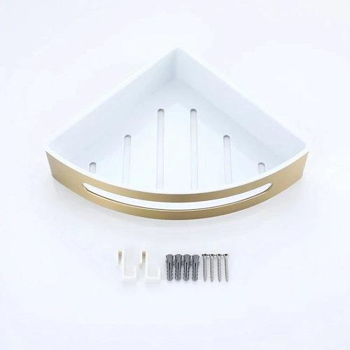 Полка Raglo R340.01.03 угловая 205x205x55мм сатин золотой Полка Raglo R340.01.03 угловая 205x205x55мм сатин золотой