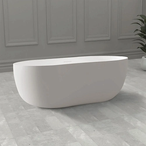 Ванна отдельностоящая ABBER AS9604 170x80 универсальная, белая матовая, искусственный камень Ванна отдельностоящая ABBER AS9604 170x80 универсальная, белая матовая, искусственный камень