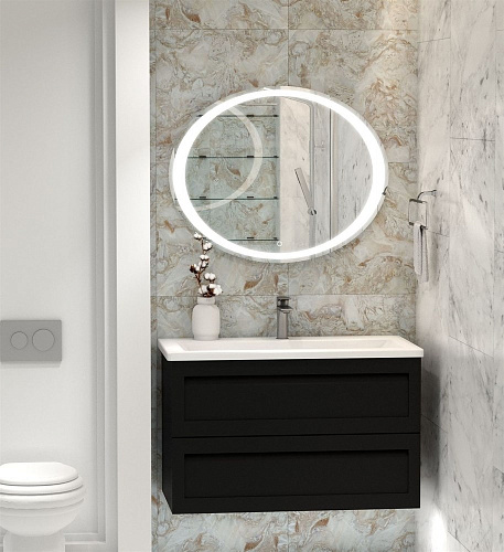 Тумба под раковину ART&MAX PLATINO AM-Platino-900-2C-SO-GM подвесная с двумя выкатными ящиками, серы Тумба под раковину ART&MAX PLATINO AM-Platino-900-2C-SO-GM подвесная с двумя выкатными ящиками, серы