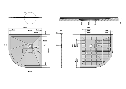 Душевой поддон GROSSMAN Strong белый (100x100x2,5) GR-S1100100 Душевой поддон GROSSMAN Strong белый (100x100x2,5) GR-S1100100