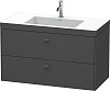 Картинка анонса товара «тумба с раковиной duravit brioso br4607t1022 100 см белый глянцевый»