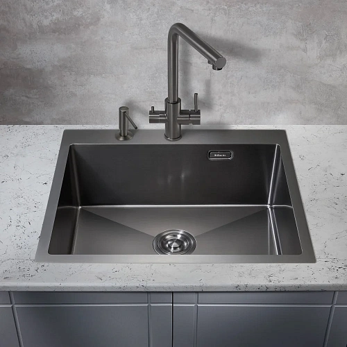 Кухонная мойка Milacio Denia 59 Steel (MC.77499) сталь воронёная Кухонная мойка Milacio Denia 59 Steel (MC.77499) сталь воронёная