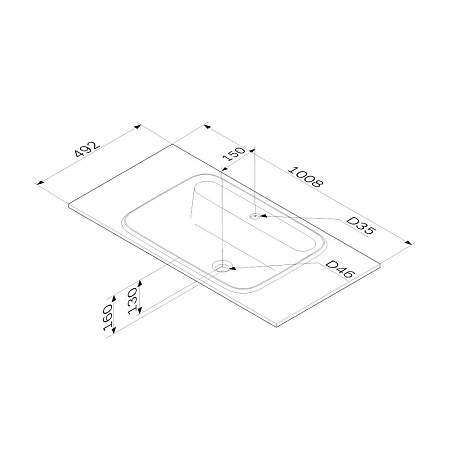 Раковина AM.PM Func M8FWPC1000WM мебельная, литьевой мрамор, 100 см, белый матовый Раковина AM.PM Func M8FWPC1000WM мебельная, литьевой мрамор, 100 см, белый матовый