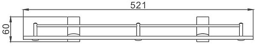 Полка Haiba HB8807 стеклянная 1-ярусная Полка Haiba HB8807 стеклянная 1-ярусная