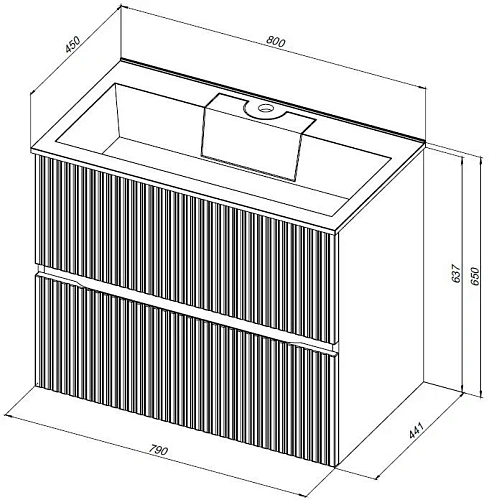 Тумба с раковиной Aquanet Джейн 80 00332524 маренго Тумба с раковиной Aquanet Джейн 80 00332524 маренго