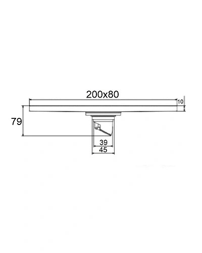Душевой трап Orange TR01-009b 80х200 черный Душевой трап Orange TR01-009b 80х200 черный