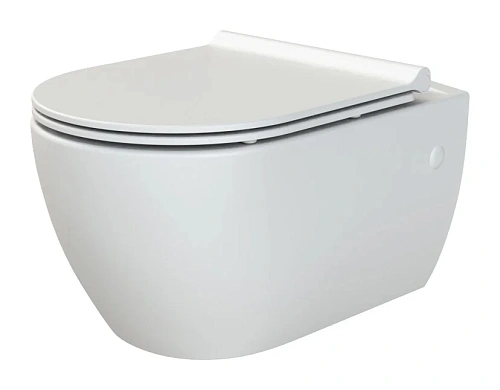 Унитаз подвесной Boheme Bianca 963 матовый белый с крышкой Унитаз подвесной Boheme Bianca 963 матовый белый с крышкой