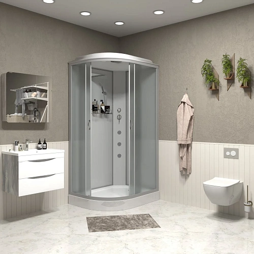 Душевая кабина Niagara Classic NG-3312-14RG (1200х800х2150) низкий поддон (13см) стекло матовое 33121423RG Душевая кабина Niagara Classic NG-3312-14RG (1200х800х2150) низкий поддон (13см) стекло матовое 33121423RG