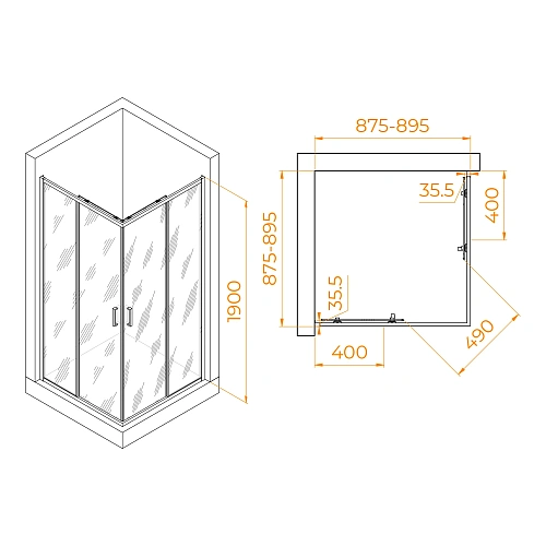 Душевой уголок RGW PA-31B 900x900 мм 02083199-14 черный Easy Clean Душевой уголок RGW PA-31B 900x900 мм 02083199-14 черный Easy Clean