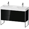 Картинка анонса товара «тумба под раковину duravit xsquare xs445604040 напольная 118 см черный глянцевый»