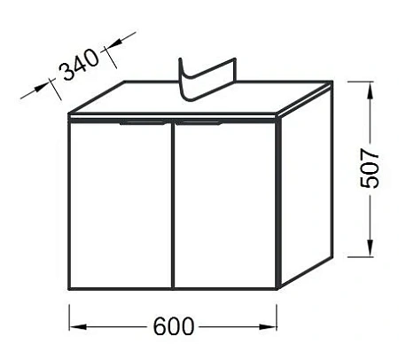 Тумба под раковину Jacob Delafon Odeon EB865-F90 смешанное дерево 60 см Тумба под раковину Jacob Delafon Odeon EB865-F90 смешанное дерево 60 см