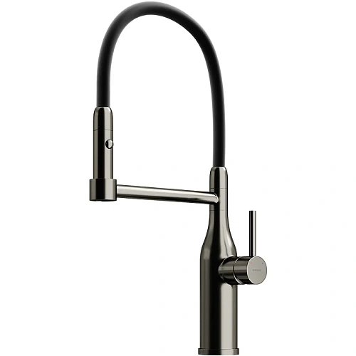 Смеситель для кухни Sancos Pride SC4011GG с гибким изливом, вороненая сталь Смеситель для кухни Sancos Pride SC4011GG с гибким изливом, вороненая сталь