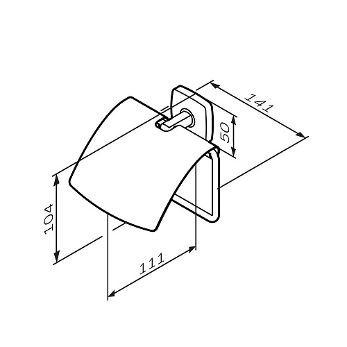 Держатель туалетной бумаги AM.PM Gem A90341400 с крышкой Держатель туалетной бумаги AM.PM Gem A90341400 с крышкой