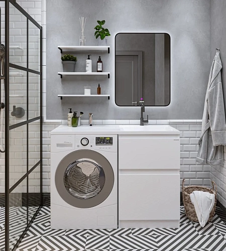 Раковина GROSSMAN МАРСАЛ-120 см правая белая + кронштейн 5217120 Раковина GROSSMAN МАРСАЛ-120 см правая белая + кронштейн 5217120