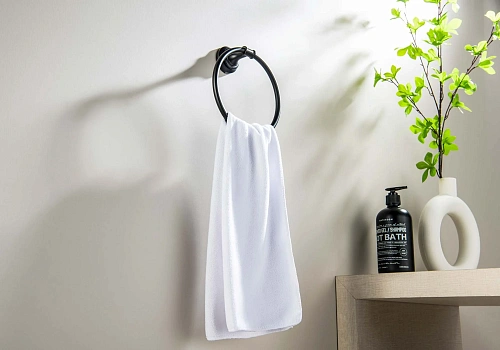 Полотенцедержатель Aquatek КЛАССИК AQ4512MB черный матовый Полотенцедержатель Aquatek КЛАССИК AQ4512MB черный матовый