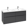 Картинка анонса товара «тумба под раковину villeroy &amp; boch subway 3.0 с подсветкой graphite / graphite c568l1vr»