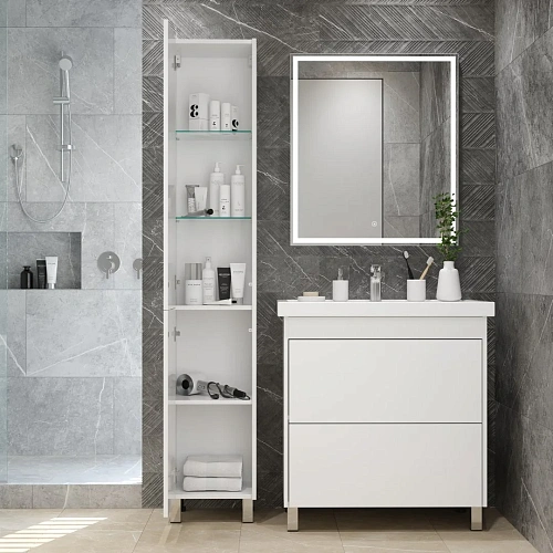 Шкаф-пенал BRIZ Риччи п-35 левый 360 04-00035-00 01 БЕЛ белый Шкаф-пенал BRIZ Риччи п-35 левый 360 04-00035-00 01 БЕЛ белый