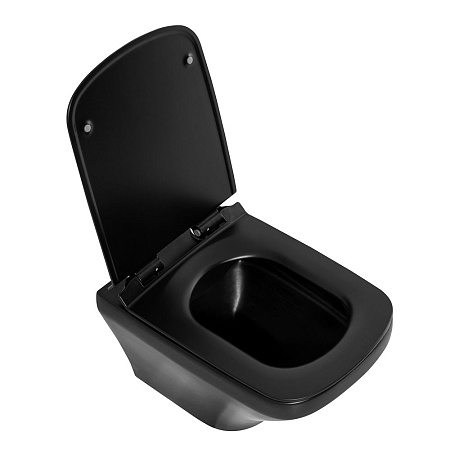 Комплект унитаза BelBagno SELA BB3201CHR-MB с сиденьем BB3201SC-MB инсталляцией BB002-80 и клавишей смыва BB007-PR-NERO.M