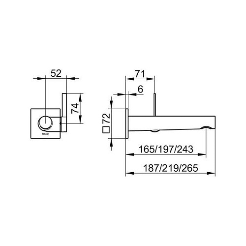 Смеситель для раковины Keuco IXMO 59516011102 219 мм Смеситель для раковины Keuco IXMO 59516011102 219 мм