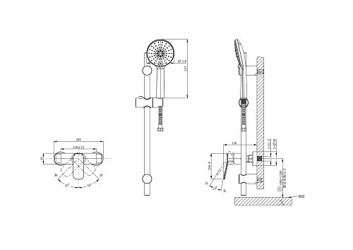 Смеситель для ванны ARROW AG3503CP-TZ хром Смеситель для ванны ARROW AG3503CP-TZ хром