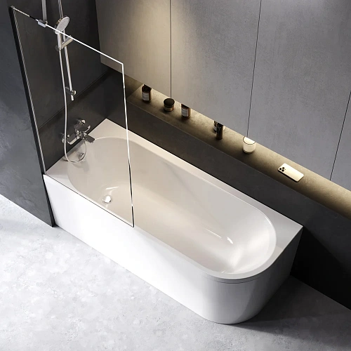 Акриловая ванна AM.PM X-Joy W94A-170L70W-ARP угловая левосторонняя 170x70 см c каркасом и панелью Акриловая ванна AM.PM X-Joy W94A-170L70W-ARP угловая левосторонняя 170x70 см c каркасом и панелью