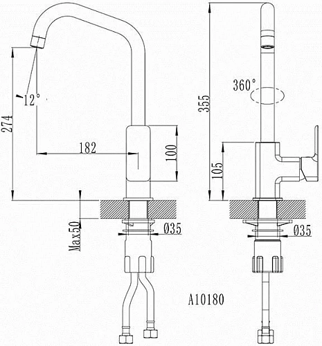 Смеситель для кухни IDDIS Brick (BRISBL0i05) Смеситель для кухни IDDIS Brick (BRISBL0i05)