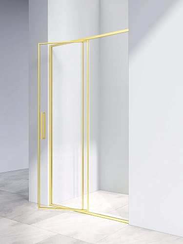 Душевая дверь Vincea Slim 8mm VDP-4SL120CLG, брашированное золото, стекло прозрачное Душевая дверь Vincea Slim 8mm VDP-4SL120CLG, брашированное золото, стекло прозрачное