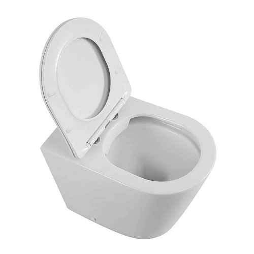 Унитаз приставной BelBagno FLAY-R BB1003CBR/SC безободковый c сиденьем Унитаз приставной BelBagno FLAY-R BB1003CBR/SC безободковый c сиденьем