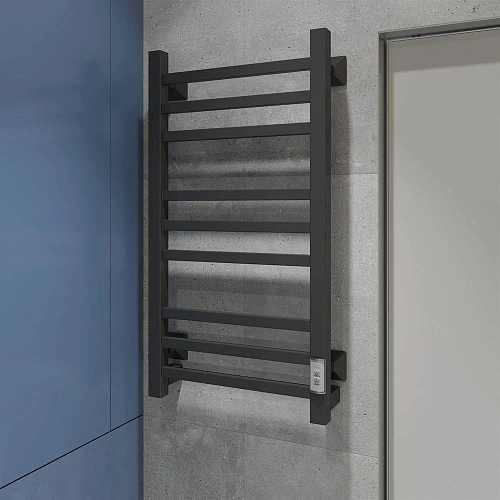 Полотенцесушитель электрический EWRIKA Пенелопа КВ 80х40, черный 538296 Полотенцесушитель электрический EWRIKA Пенелопа КВ 80х40, черный 538296