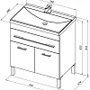 Тумба под раковину Aquanet Верона 75 белый (напольная 1 ящик 2 дверцы) 00182706 Тумба под раковину Aquanet Верона 75 белый (напольная 1 ящик 2 дверцы) 00182706