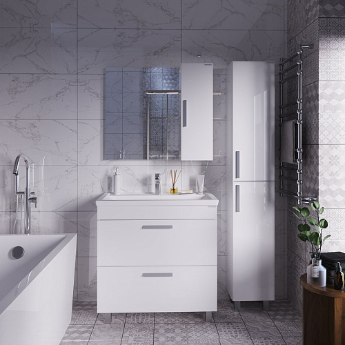 Зеркальный шкаф GROSSMAN НЕО-80 см универсальный белый 80x66,6 208024-1K Зеркальный шкаф GROSSMAN НЕО-80 см универсальный белый 80x66,6 208024-1K