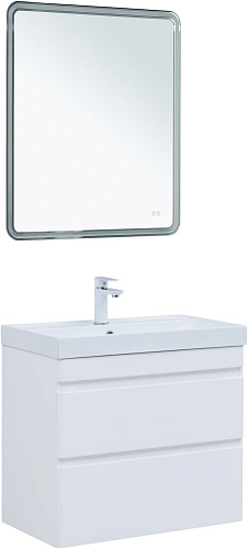 Тумба под раковину Aquanet Слим 70 00346048 белый сатин Тумба под раковину Aquanet Слим 70 00346048 белый сатин